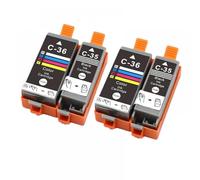 JXHDWYTYO Compatible Ink Cartridge For Printers Works With PGI35 CLI36 CLI-36 CLI 36 And IP100B IP100 IP100 260 320 Models(2SET)