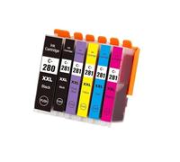 JXHDWYTYO Compatible Ink Cartridge PGI 280 XL 281 PGI-280 CLI-281 For Use With Printers Like TS9120(1SET 6PCS)