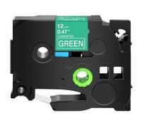 JXHDWYTYO Compatible With Label Printer 1PK 231 241 251 S231 6 Mm 9 Mm 12 Mm 18 Mm 24 Mm Laminated Ribbons(White on Green)