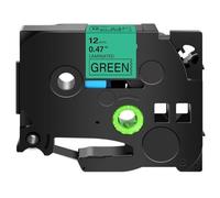 JXHDWYTYO Compatible With Label Printer 1PK 231 241 251 S231 6 Mm 9 Mm 12 Mm 18 Mm 24 Mm Laminated Ribbons(Black on Green)