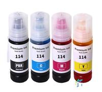 JXHDWYTYO Dye Refill Ink Compatible Water Based Bottle Refill T114 114 Compatible With ET-8500 ET-8550 Printer(1SET PBK C M Y)
