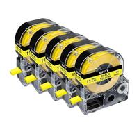 JXHDWYTYO Heat Shrink Tube 5 Pack Or 10 Pack SU5S SU5Y SU11S SU11Y SU3W SU3Y Compatible With LabelWorks LW 300 LW 400 Label Maker(5PK 11mm Yellow)