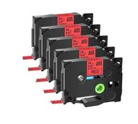 JXHDWYTYO Label Tape 5PK Or 10PK Tze 231 131 631 6mm 9mm 12mm Laminated Cassette Compatible With Label Maker(5PK-Black on Red)