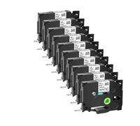 JXHDWYTYO Label Tape 5PK Or 10PK Tze 231 131 631 6mm 9mm 12mm Laminated Cassette Compatible With Label Maker(10PK-Black on White)
