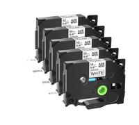 JXHDWYTYO Label Tape 5PK Or 10PK Tze 231 131 631 6mm 9mm 12mm Laminated Cassette Compatible With Label Maker(5PK-Black on White)