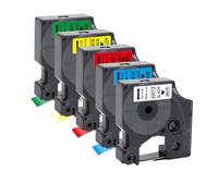 JXHDWYTYO Labels 12mm Compatible With D1 LabelManager LM160 210D 280 360D Label Maker(5PK 5Mixed Colors)