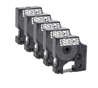 JXHDWYTYO Labels 12mm Compatible With D1 LabelManager LM160 210D 280 360D Label Maker(5PK Black on Clear)