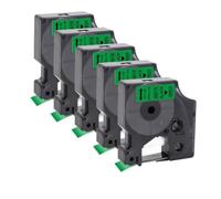 JXHDWYTYO Labels 12mm Compatible With D1 LabelManager LM160 210D 280 360D Label Maker(5PK Black on Green)