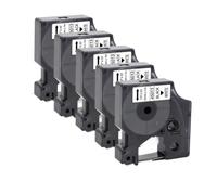 JXHDWYTYO Labels 12mm Compatible With D1 LabelManager LM160 210D 280 360D Label Maker(5PK Black on White)