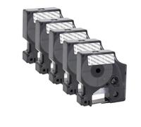 JXHDWYTYO Labels 12mm Compatible With D1 LabelManager LM160 210D 280 360D Label Maker(5PK White on Clear)