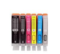 JXHDWYTYO Refillable Ink Cartridge 5Color 6Color PGI-150 CLI-151 Compatible With MG6310 MG7110 MG7510 IP8710 Ix6810 Printer(6Color 1set)