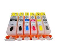 JXHDWYTYO Refillable Ink Cartridge Compatible With Printers MG8220 IX6520 IP4820 IP4920 MG5120 MG5320 MX712 MX882 MX892 MG8120 PGI 225 CLI 226(EMPTY-6PCS)