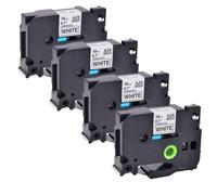 JXHDWYTYO Ribbon Tape 18mm 4 5 6 10 Pcs Black On White Label Compatible With TZ 241(4 Pcs)