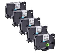 JXHDWYTYO Ribbon Tape 18mm 4 5 6 10 Pcs Black On White Label Compatible With TZ 241(5 Pcs)