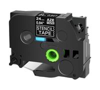 JXHDWYTYO Ruban Pochoir 18mm 24mm 36mm STe-151 Compatible With Label Printer STe141 STe 161 Black On Transparent Label Compatible With Label Printer PT-P900W E500 D600(24mm)