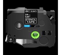 JXHDWYTYO STe-141 STe-151 161 Stencil Tapes Black On Clear Non Adhesive Label Tapes Printer Supplies(24mm)