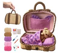 JXINLODGEG Crochet Kit for Beginners, Crochet Animal Kits for Starters with Step-by-Step PDF File Tutorials, Crocheting Kit for Adults Kids DIY Art Craft Knitting Starter with Hooks Bear