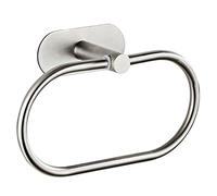 JXINLODGEG Towel Holder，Self Adhesive Towel Ring for Bathroom, SUS 304 Stainless Steel Hand Towel Rail Rack Wall Mounted Towel Hanger for Bathroom Organizer, Kitchen