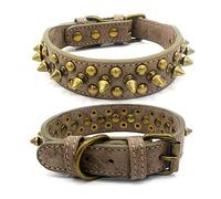 Jxinrong Mushrooms Spiked Rivet Studded Adjustable Pu Leather Pet Collars for Cats Puppy Dogs