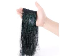 JXITON 3000pcs Christmas Icicle Tinsel,18in Black Foil Fringe Tinsel Strand Icicle Tinsel Christmas Tree Tinsel for Christmas Holiday Decor Birthday Supplies