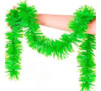 JXITON 33FT Christmas Tinsel Garland Lime Green Metallic Hanging Twisted Garland for Christmas Tree Fireplace Mantle Xmas Party Home Decoration