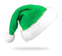 JXITON Christmas Santa Hat,Green Velvet Xmas Holiday Hat for Adults Unisex Christmas New Year Festive Party Supplies