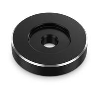 Jxiwfvl 45 Rpm Adapter for 7 Inch Vinyl Record Player Technics Turntable | 45 Record Adapter for Player and Technics Turntables Aluminum Records Accessories (Black)