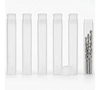 Jxiwfvl 6Pcs Drill Bit Storage Tubes with Caps Drill Bit Organizer Case Extendable Plastic Empty Tubes for Countersink and Replacement Drills Bits Diameter 12mm