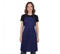Jxiwfvl Kitchen Apron Adjustable Bib Cooking Apron Work Women Men Aprons with 2 Pockets Water & Oil Resistant Dark Blue for Waitress Waiter Server