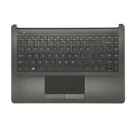 Jxjslp Replacement Upper Case Palmrest for HP 14Z-DK 14-DK 14-CF 14S-CF Series Laptop Backlit Keyboard Assembly Touchpad Top Cover L24817-001 Gray