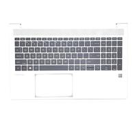 Jxjslp Replacement Upper Case Palmrest for HP Probook 450 455 G9 Series Laptop US Layout Keyboard Assembly Top Cover N01934-001 Silver