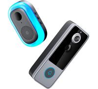 JXJXJX Smart WiFi Doorbell Camera 2025 - AI-Powered Security with 24/7 Real-Time Alerts, Full-Color Night Vision & Two-Way Audio (Wireless Home Surveillance System) (M21-1)