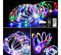 JXLEDAYY 98 FT 300 LED Rope Lights Outdoor Waterproof String Lights Plug in with 8 Modes Timer Remote Christmas Lights Mains Powered for Indoor Garden Pathway Tree Ladder Pool Decoration-Multicolor