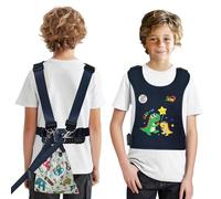 JXM Safety Harness for Active Childs with Quick Grab Handle, Teens Youth Secure Walking Harness with Autism Awareness and Pouch, Adjustable Tether Leash for Autism ADHD Special Needs Child Kids