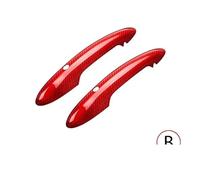 JXMFKBB 2PCS Car Carbon Fiber Decorative Accessories car Exterior Door Handle Handle/Fit for BMW MINI Cooper F54 F55 F56 F57 F60 R55 R56 R60(Red-F Series-B)