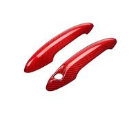 JXMFKBB 2PCS Car Carbon Fiber Decorative Accessories car Exterior Door Handle Handle/Fit for BMW MINI Cooper F54 F55 F56 F57 F60 R55 R56 R60(Red-R Series)