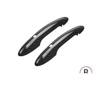 JXMFKBB 2PCS Car Carbon Fiber Decorative Accessories car Exterior Door Handle Handle/Fit for BMW MINI Cooper F54 F55 F56 F57 F60 R55 R56 R60(Black-F Series-B)