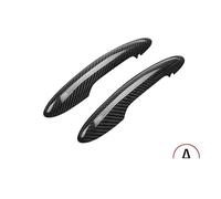 JXMFKBB 2PCS Car Carbon Fiber Decorative Accessories car Exterior Door Handle Handle/Fit for BMW MINI Cooper F54 F55 F56 F57 F60 R55 R56 R60(Black-F Series-A)