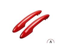 JXMFKBB 2PCS Car Carbon Fiber Decorative Accessories car Exterior Door Handle Handle/Fit for BMW MINI Cooper F54 F55 F56 F57 F60 R55 R56 R60(Red-F Series-A)