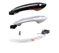 JXMFKBB 3 Colors Black Pearl White Champagne Car Exterior Comfort Access Door Handle/Fit for BMW 5 6 7 Series F01 F02 F06 51217231931(Champagne Rear Right)