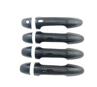 JXMFKBB ABS Carbon Car Accessory Door Handle Cover Trim Paste Style 2014 2016 2017 2018 2019 /Fit for Toyota Hilux Revo Fortuner RAV4 Innova(1 Smart Hole)