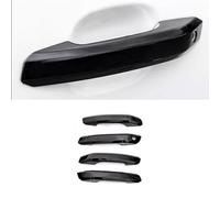 JXMFKBB ABS Carbon Texture/Bright Black Car Styling Exterior Door Handle Doors Bowl Cover Trim/Fit for Audi A4 B9 A5 2017 2018 2019 LHD(Handle Bright Black)
