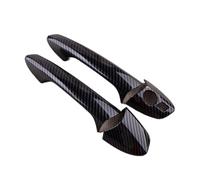 JXMFKBB Black Car Exterior Door Handle Cover Trim Cap Set Carbon Fiber Texture LHD/Fit for Mercedes Benz W246 W204 W212 X204 W166 W117