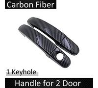 JXMFKBB Black Carbon Fiber Door Handle Cover/Fit for Ford Focus 2 MK2 MK2.5 2004~2010 2008 2009 Car Accessories Stickers Trim Set Chrome(Handle 2 Door)