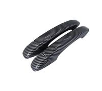 JXMFKBB Black Carbon Fiber Exterior/Fit for Renault Talisman Samsung SM6 2015~2022 Auto Door Handle Cover Stickers Trim Set Car Accessories(No Smart Button)