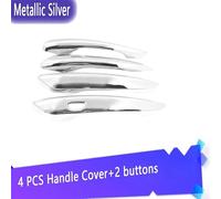 JXMFKBB Car Door Handle Cover/Fit for Kia Cerato LD MK1 Sephia Spectra 2004~2009 Trim Chromium Styling Exterior Part 4PC Set Car Accessories(Metallic Silver 4pcs)