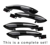 JXMFKBB Car Exterior Comfort Access Door Handle/Fit for BMW 5 7 Series F01 F02 F06 F10 520d 520i 525d 528i 530d 530i 51217231931(4PCS Black,Rear Right)