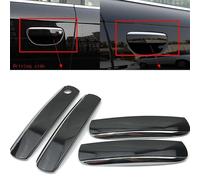 JXMFKBB Car Exterior Door Handle 4pcs One Set Glossy Black Car Exterior Outside Door Handle Cover/Fit for Audi A6 C6 2005-2011 car Door Handle Protector