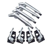 JXMFKBB Car Exterior Door Handle 8 PCS/Fit for Kia Picanto Morning 2011-2016 Chrome Exterior & Silver Interior Car Door Handle Front Rear Left Right Driver Passenger car Door Handle Protector