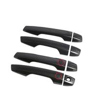 JXMFKBB Car Exterior Door Handle ABS Carbon Fiber Exterior Door Handle Stickers, Door Bowl Handle Cover Trim Stickers/Fit for Mitsubishi Car Accessories car Door Handle Protector(B)